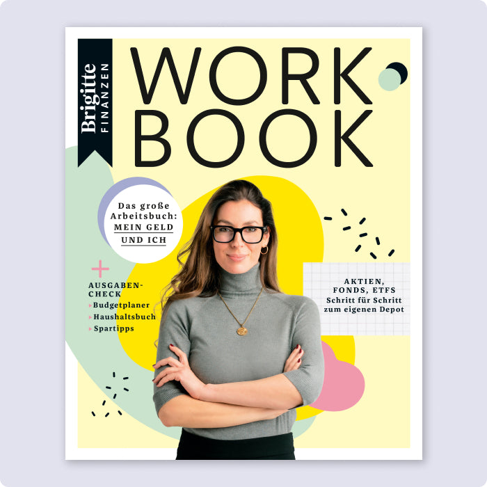 Brigitte Workbook Finanzen Cover Frau mit Brille